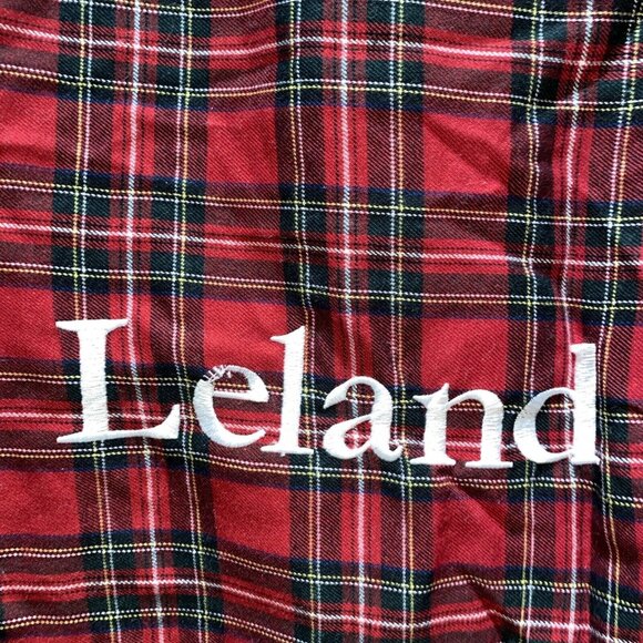 Pottery Barn Kids Leland Tartan Plaid Santa Bag Sack Christmas Stocking 33 x 40 - Picture 3 of 16